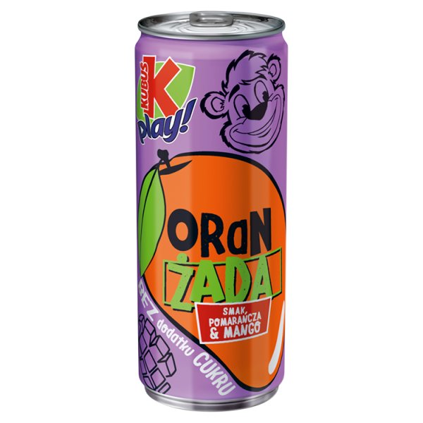 Kubuś Play! Oranżada smak pomarańcza &amp; mango 250 ml