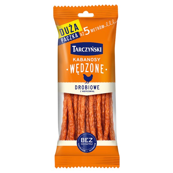 Tarczyński Kabanosy wędzone drobiowe z wieprzowiną 220 g
