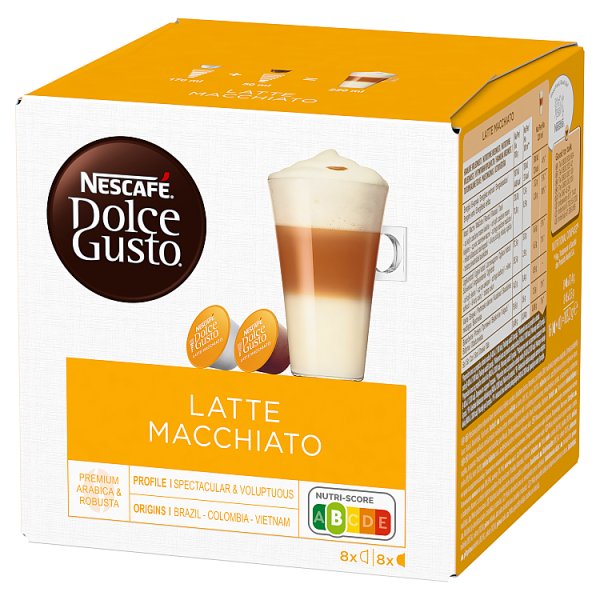 Nescafé Dolce Gusto Latte Macchiato Kawa w kapsułkach 183,2 g (8 x 17,4 g i 8 x 5,5 g)