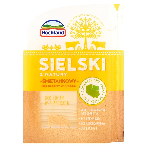 Hochland Sielski z Natury Ser żółty w plastrach śmietankowy 120 g