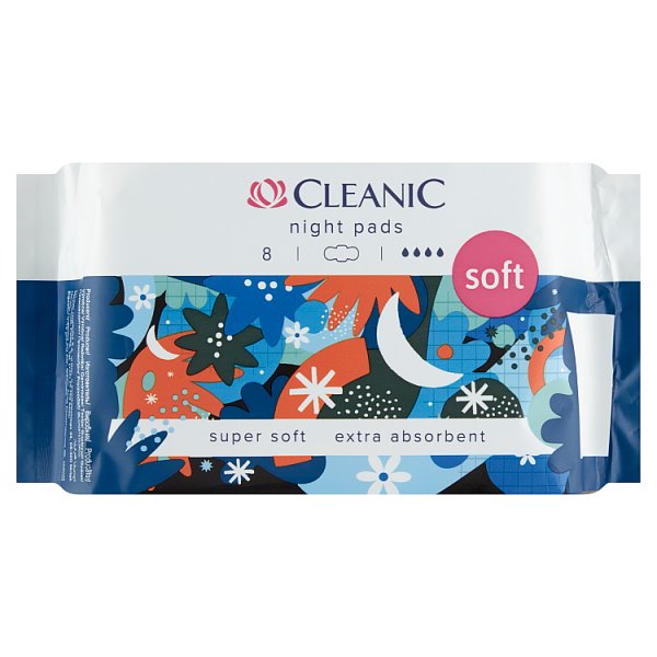 Cleanic Soft Night Podpaski higieniczne dla kobiet 8 sztuk