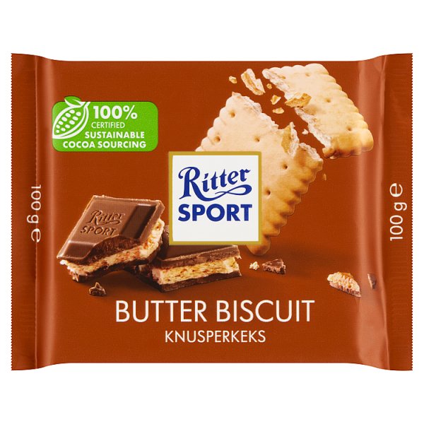Ritter Sport Krem kakaowy z herbatnikiem maślanym w czekoladzie mlecznej 100 g