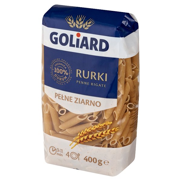 Goliard Pełne Ziarno Makaron rurki 400 g