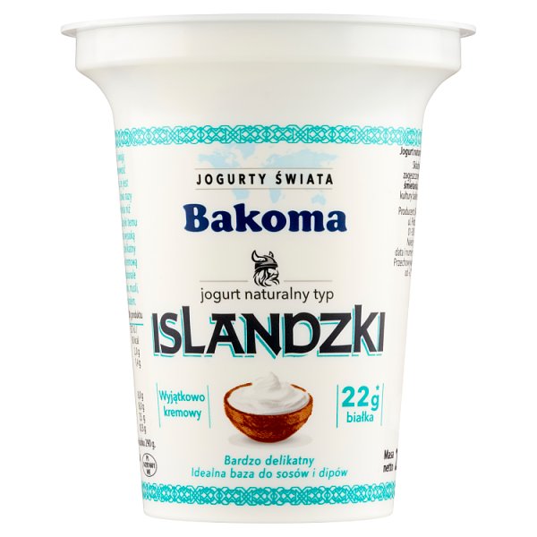 Bakoma Jogurty Świata Jogurt naturalny typ islandzki 290 g