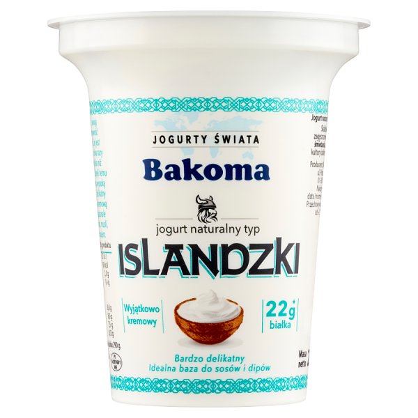 Bakoma Jogurty Świata Jogurt naturalny typ islandzki 290 g