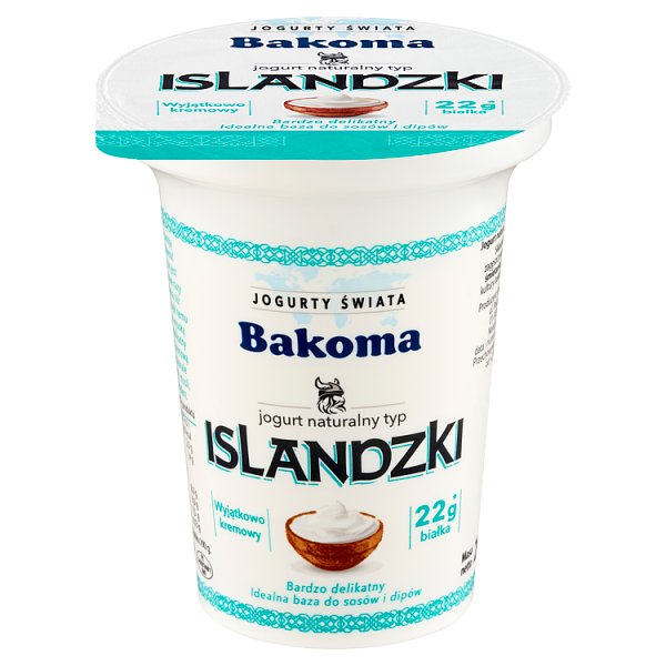 Bakoma Jogurty Świata Jogurt naturalny typ islandzki 290 g