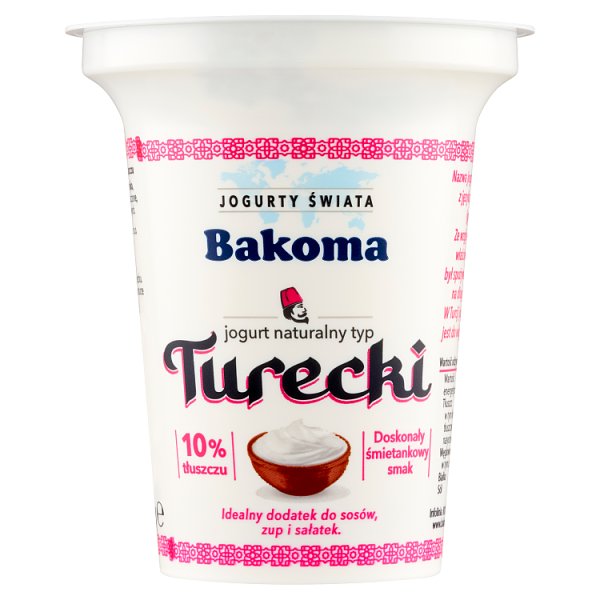 Bakoma Jogurty Świata Jogurt naturalny typ turecki 290 g