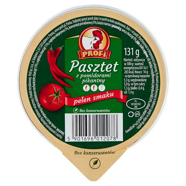 Profi Pasztet z pomidorami pikantny 131 g