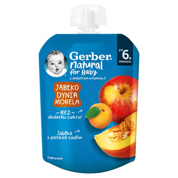 Gerber Jabłko dynia morela po 6. miesiącu 80 g