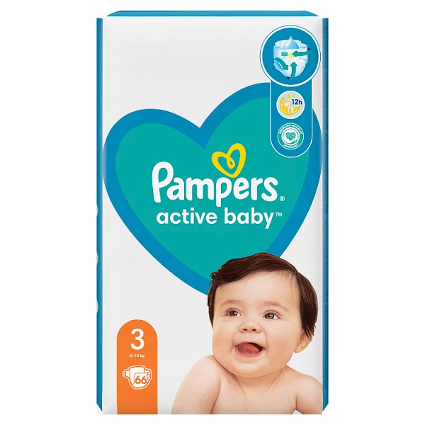 Pampers Active Baby, rozmiar 3, 66 pieluszek, 6kg-10kg