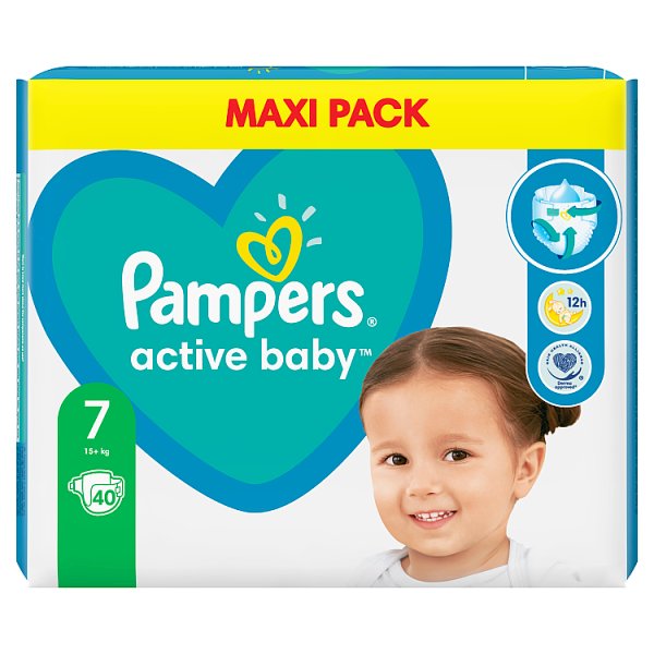 Pampers Active Baby, rozmiar 7, 40 pieluszek, 15kg+