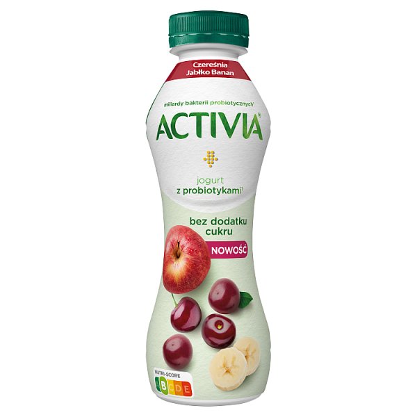 Activia Jogurt bez dodatku cukru czereśnia jabłko banan 270 g