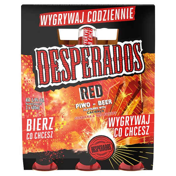 Desperados Red Piwo aromatyzowane 3 x 400 ml, 1 szt/1,200 litr ...