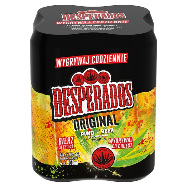 Desperados Original Piwo aromatyzowane tequilą 4 x 500 ml