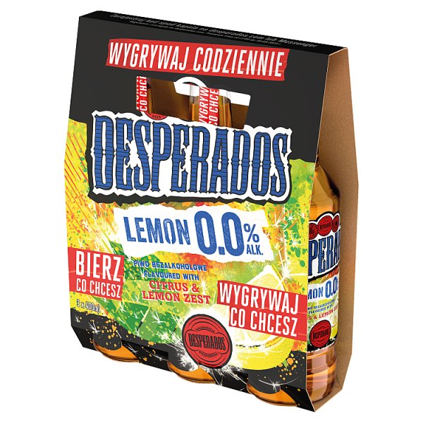 Desperados Virgin Citrus &amp; Lemon Zest Piwo bezalkoholowe 3 x 400 ml