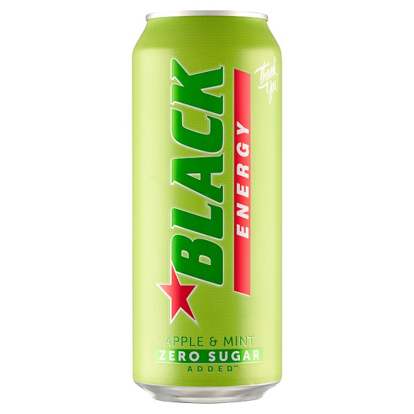 Black Energy Apple &amp; Mint Gazowany napój energetyzujący 500 ml