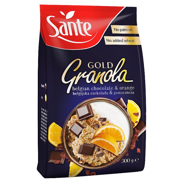 Sante Gold Granola belgijska czekolada &amp; pomarańcza 300 g