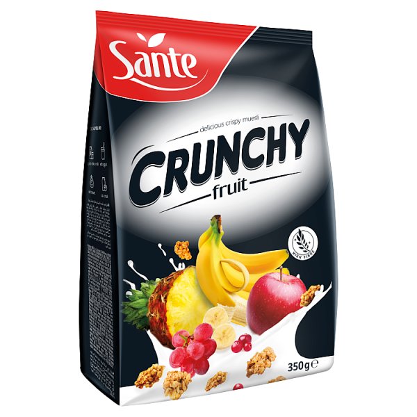 Sante Crunchy Chrupiące płatki zbożowe z suszonymi i kandyzowanymi owocami 350 g