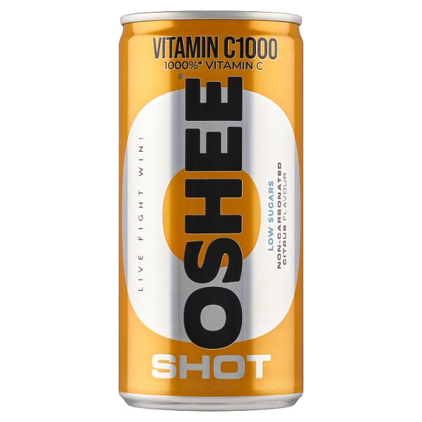 Oshee Shot Vitamin C1000 Suplement diety napój niegazowany o smaku limonki i trawy cytrynowej 200 ml