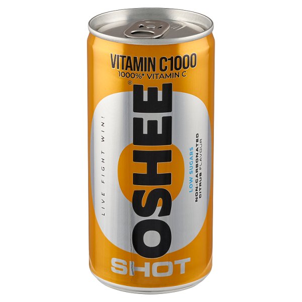 Oshee Shot Vitamin C1000 Suplement diety napój niegazowany o smaku limonki i trawy cytrynowej 200 ml