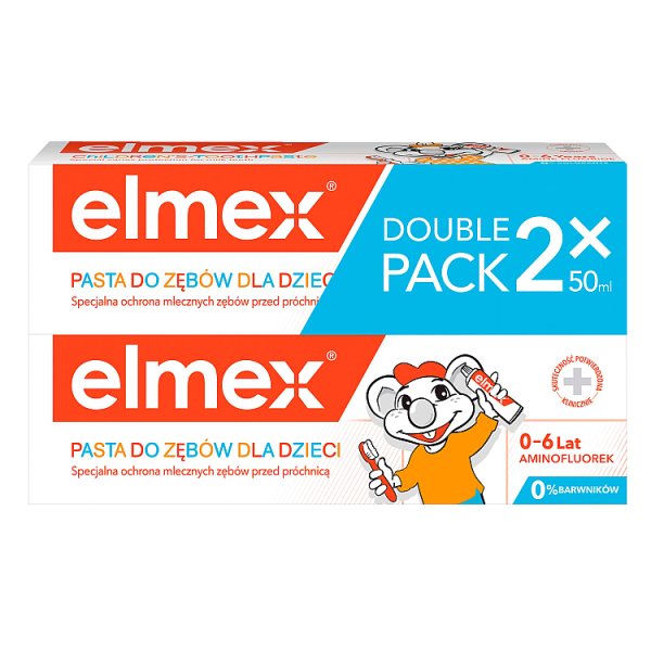 elmex Pasta do zębów dla dzieci do 6 lat 2 x 50 ml