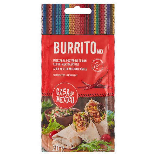 Casa de Mexico Burrito Mix Mieszanka przypraw do dań kuchni meksykańskiej 20 g