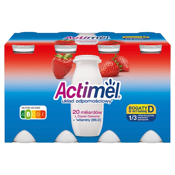 Actimel Mleko fermentowane o smaku truskawkowym 800 g (8 x 100 g)