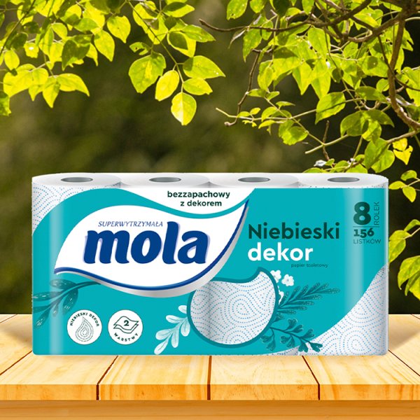 Mola Blue Dekor Papier toaletowy 8 rolek