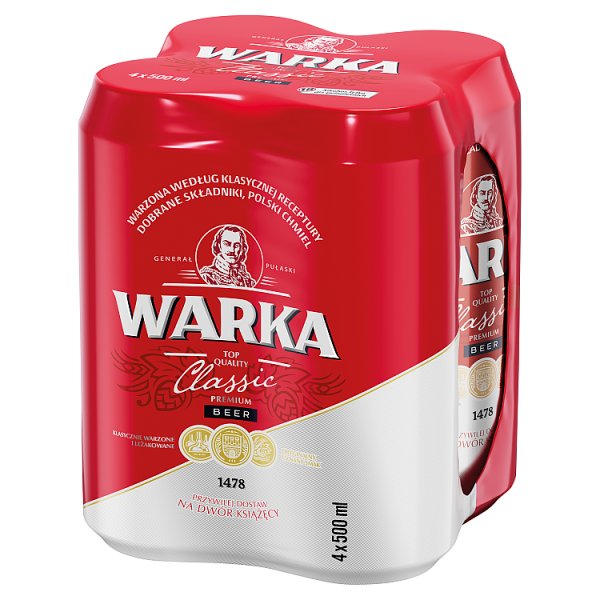 Warka Classic Piwo jasne 4 x 500 ml