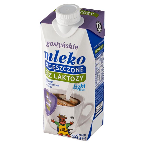 SM Gostyń Mleko gostyńskie zagęszczone bez laktozy niesłodzone lekkie 2,5 % 500 g