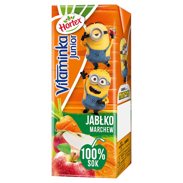 Hortex Vitaminka Junior Sok 100 % jabłko marchew 200 ml