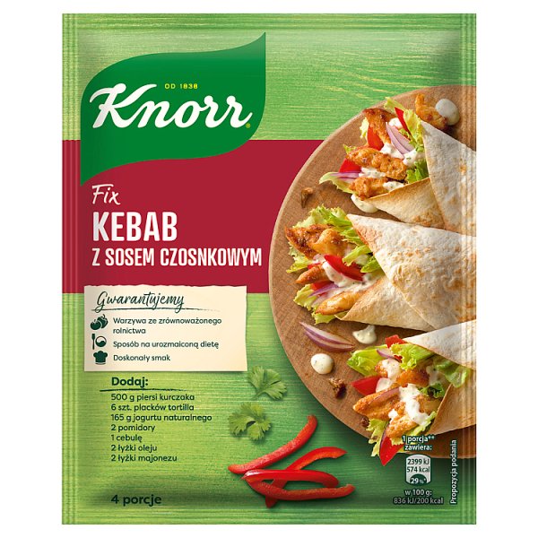 Knorr Fix kebab z sosem czosnkowym 40 g