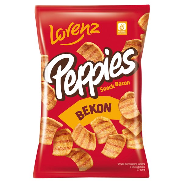 Peppies Chrupki ziemniaczano-pszenne o smaku bekonu 100 g