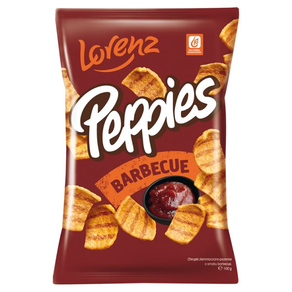 Peppies Chrupki ziemniaczano-pszenne o smaku barbecue 100 g