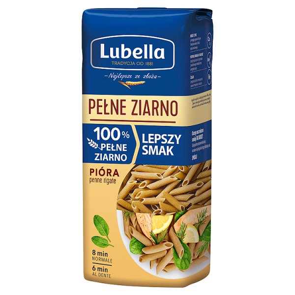 Lubella Pełne Ziarno Makaron pióra 400 g