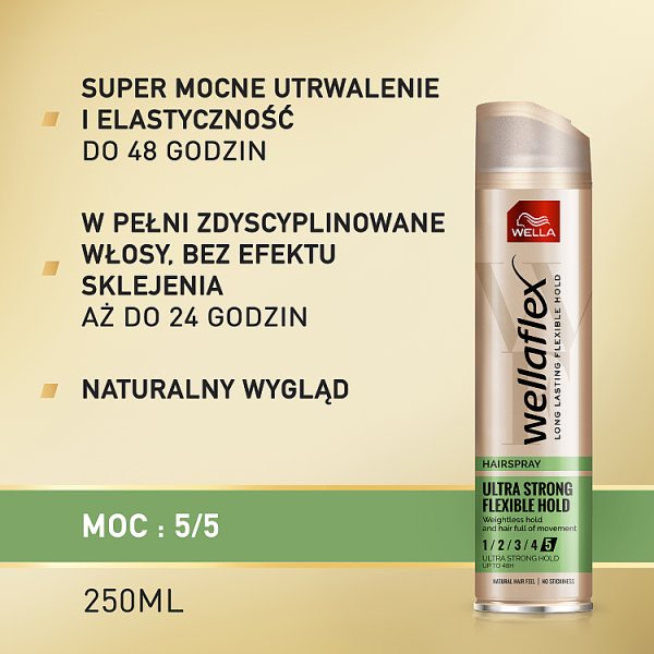 Wella Wellaflex Flexible Ultra Strong Hold Spray do włosów 250 ml