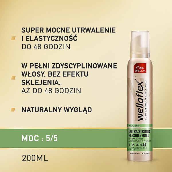 Wella Wellaflex Flexible Ultra Strong Hold Pianka do włosów 200 ml