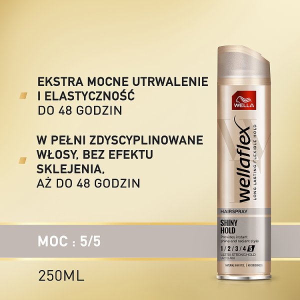 Wella Wellaflex Shiny Hold Spray do włosów 250 ml