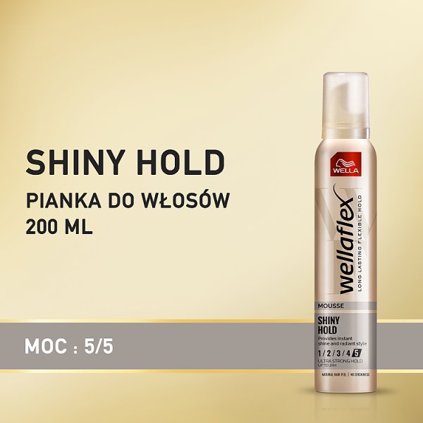 Wella Wellaflex Shiny Hold Pianka do włosów 200 ml