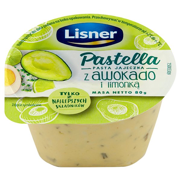 Lisner Pastella Pasta jajeczna z awokado i limonką 80 g