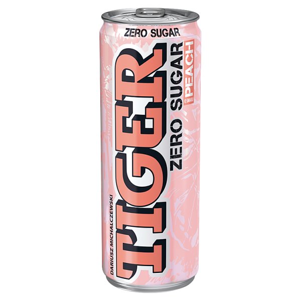 Tiger Zero Sugar Gazowany napój energetyzujący o smaku Peach 250 ml