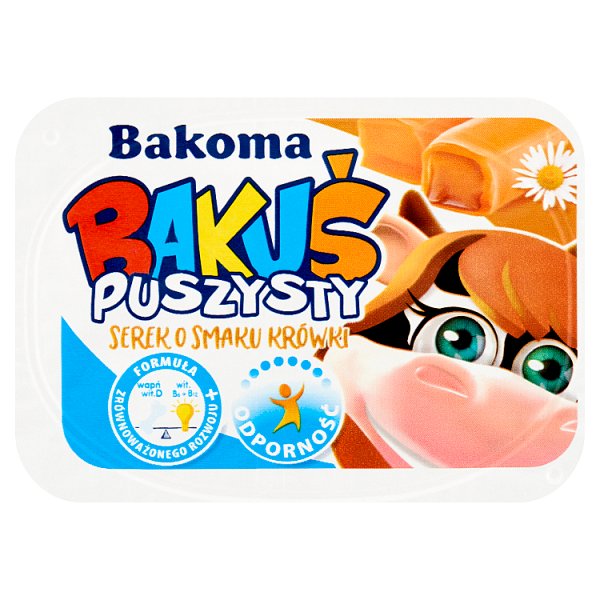 Bakoma Bakuś Puszysty serek o smaku krówki 90 g