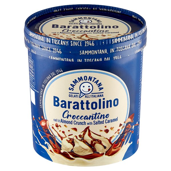 Sammontana Barattolino Lody o smaku waniliowym z nadzieniem słony karmel 800 ml