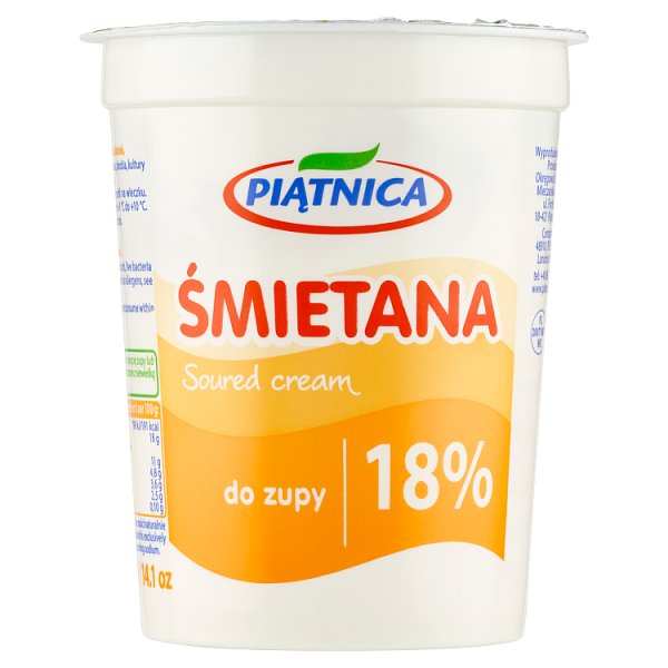 Piątnica Śmietana 18 % 400 g