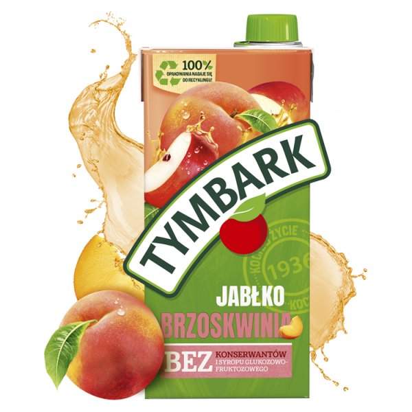 Tymbark Napój owocowy jabłko brzoskwinia 1 l