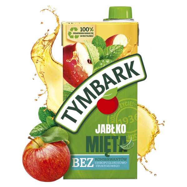 Tymbark Napój owocowy jabłko mięta 1 l