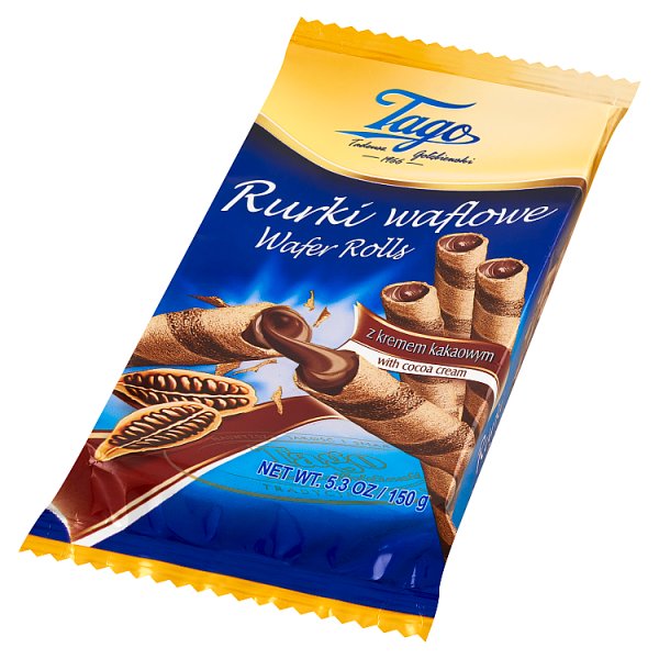 Tago Rurki waflowe z kremem kakaowym 150 g