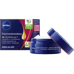 Nivea Przeciwzmarszczkowy + Ujędrniający Krem na noc 45+ 50 ml