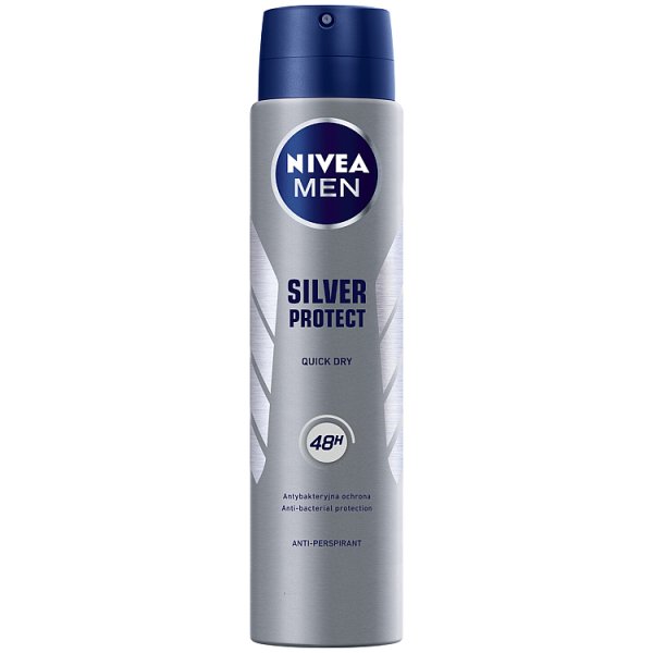 Nivea Antyperspirant Męski W Spray&#039;u Silver Protect 250 ml