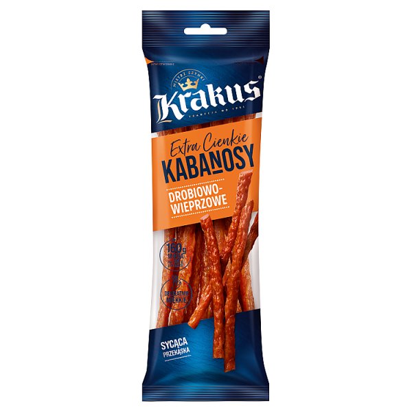 Krakus Extra cienkie kabanosy drobiowo-wieprzowe 95 g